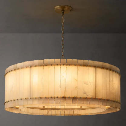 Mara Alabaster Round Chandelier 48"