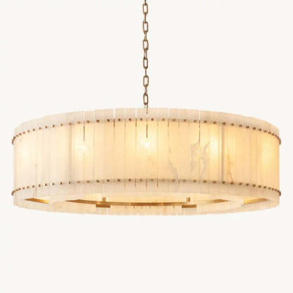 Mara Alabaster Round Chandelier 60"