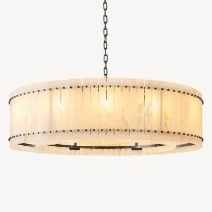 Mara Alabaster Round Chandelier 60"