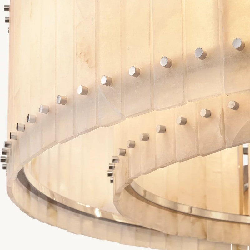 Mara Alabaster Round Chandelier 60"