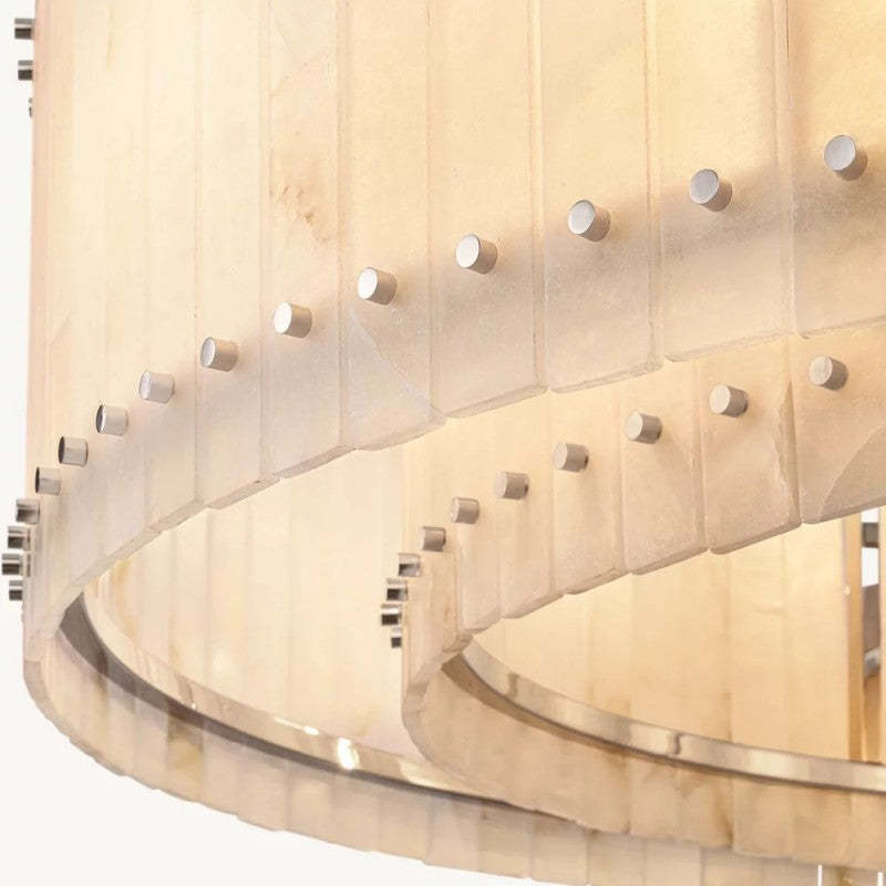Mara Alabaster Round Chandelier 60"