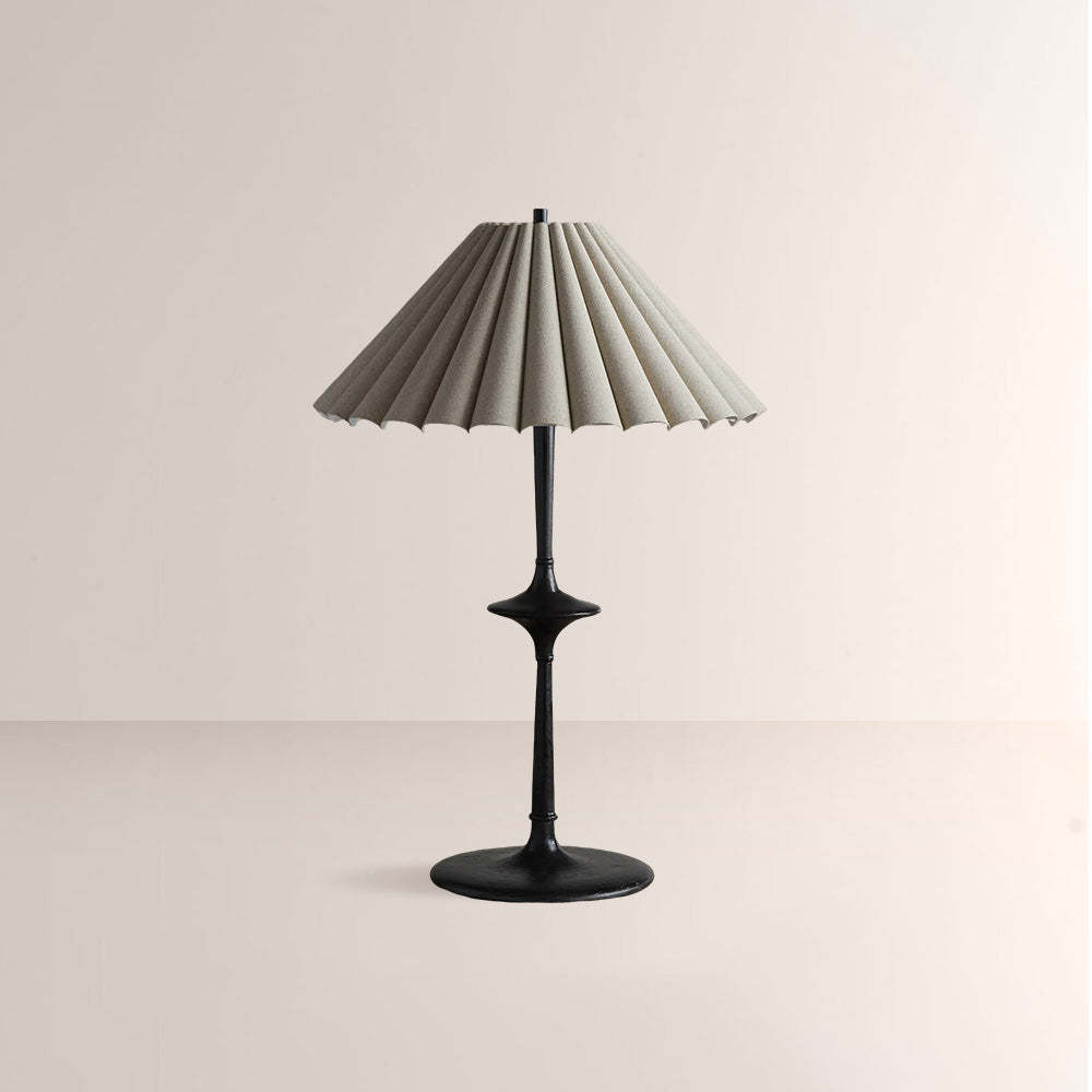 Santoro Pleated Table Lamp-Fullstarlighting