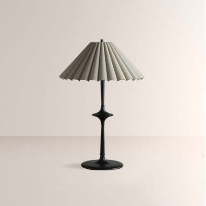 Santoro Pleated Table Lamp-Fullstarlighting