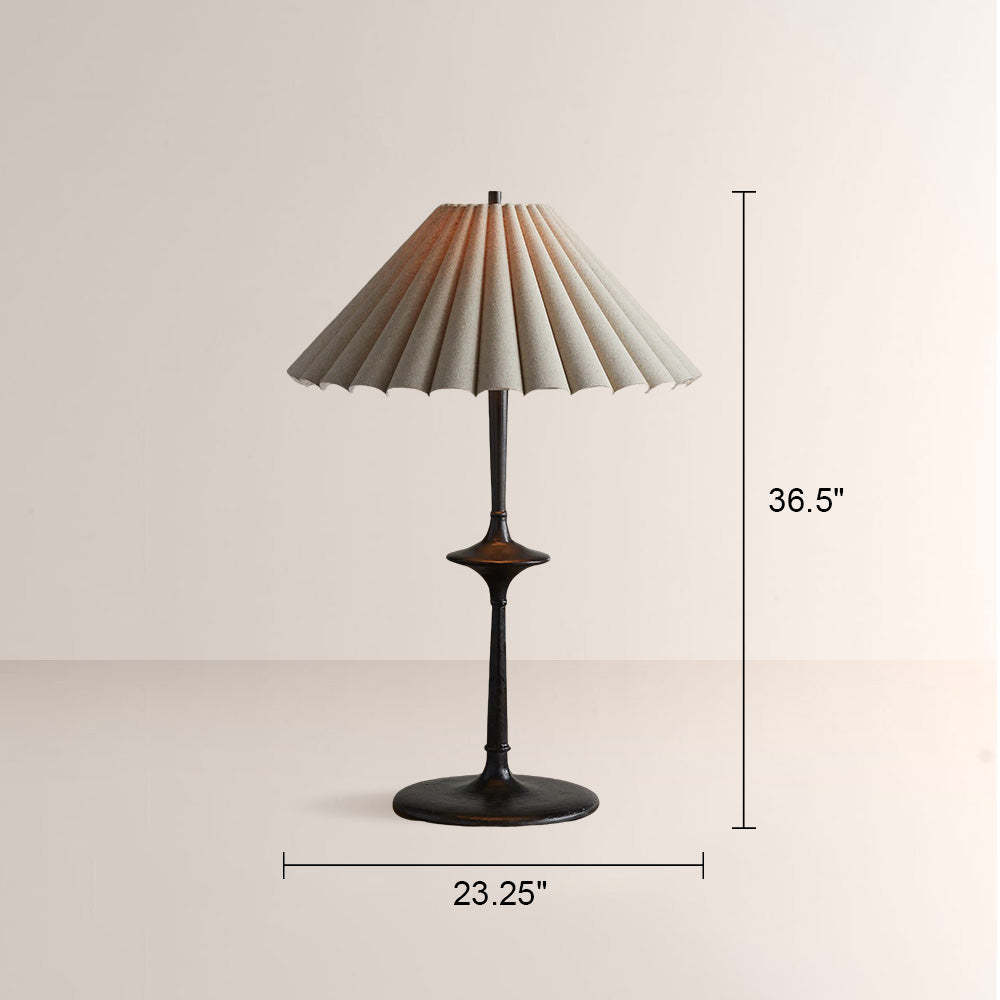 Santoro Pleated Table Lamp-Fullstarlighting