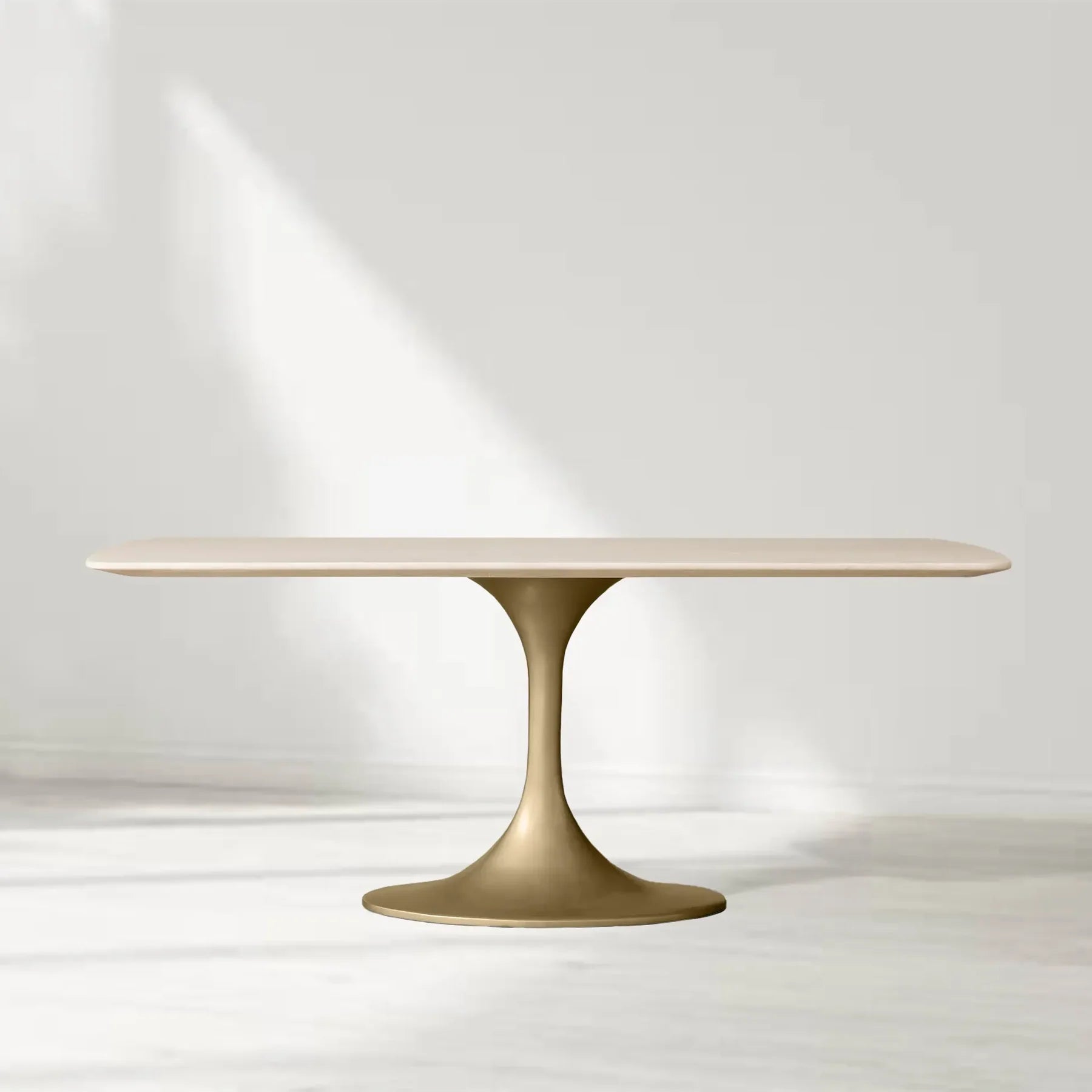 Santos Marble Top Tulip Base Dining Table-Fullstarlighting