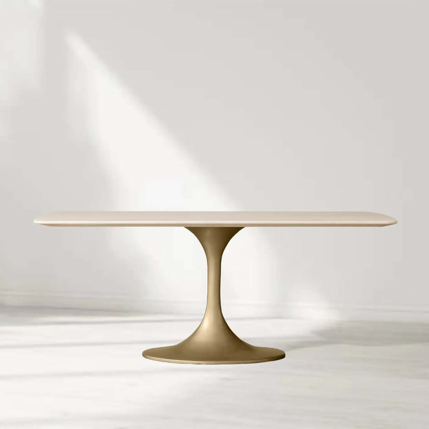 Santos Marble Top Tulip Base Dining Table-Fullstarlighting