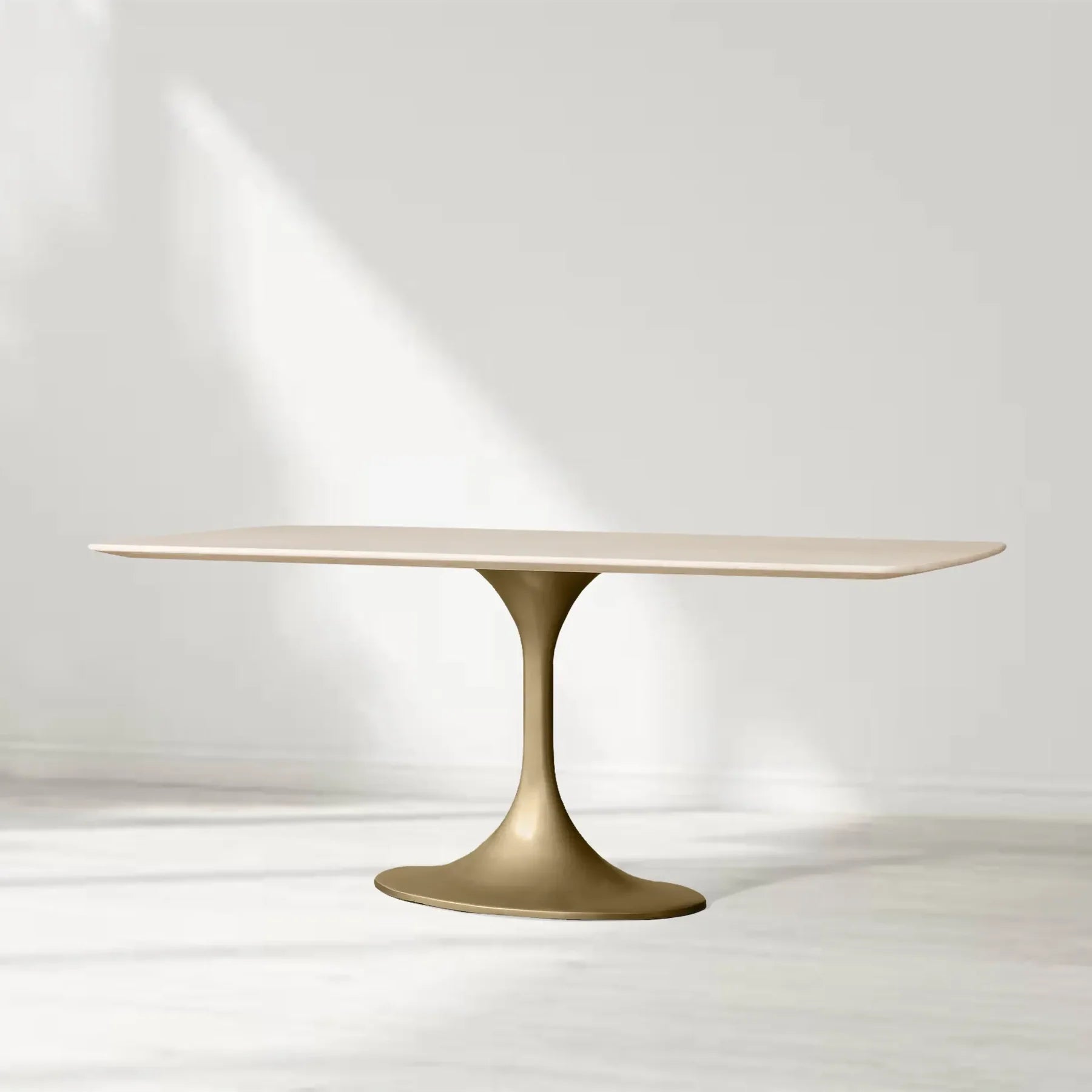 Santos Marble Top Tulip Base Dining Table-Fullstarlighting