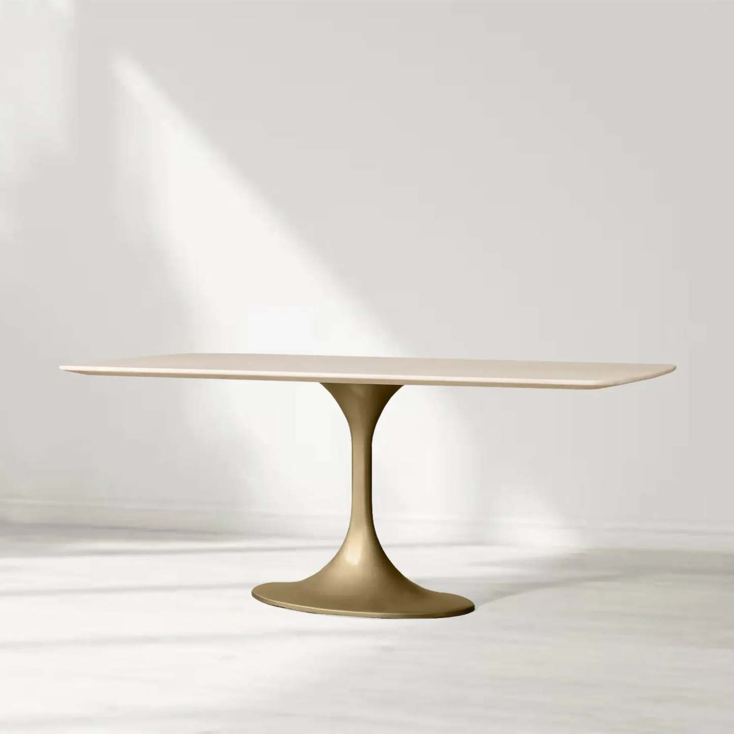 Santos Marble Top Tulip Base Dining Table-Fullstarlighting