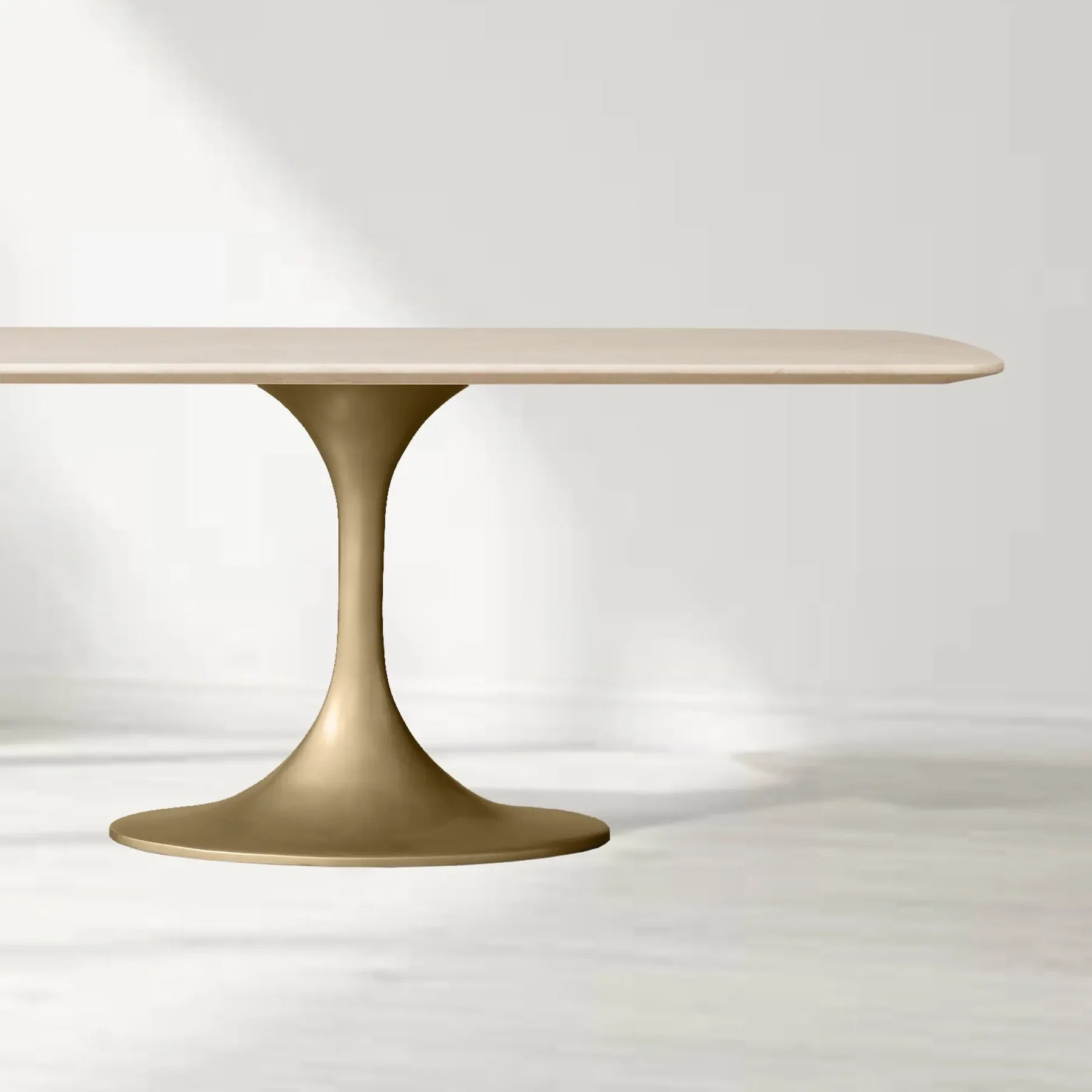 Santos Marble Top Tulip Base Dining Table-Fullstarlighting