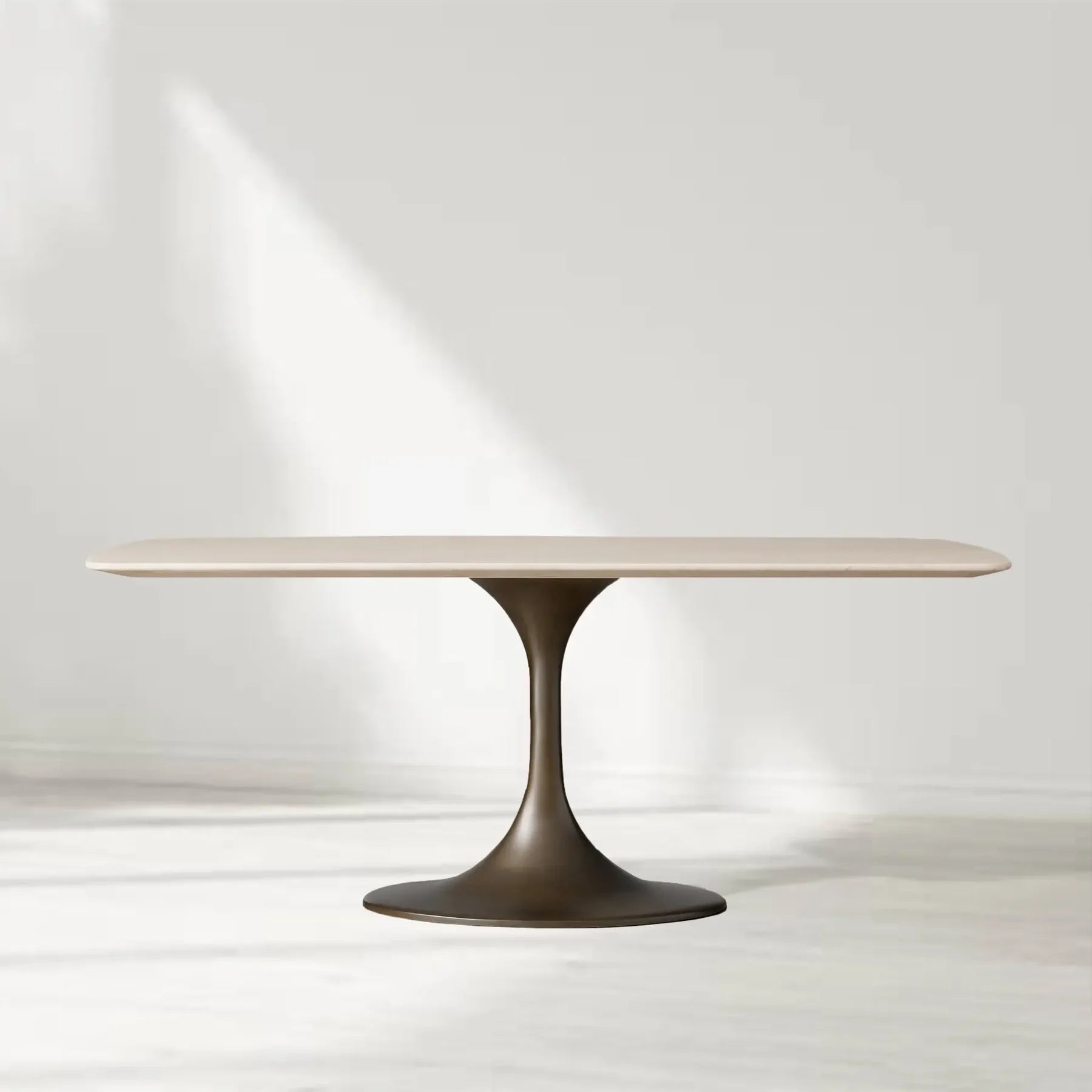 Santos Marble Top Tulip Base Dining Table-Fullstarlighting