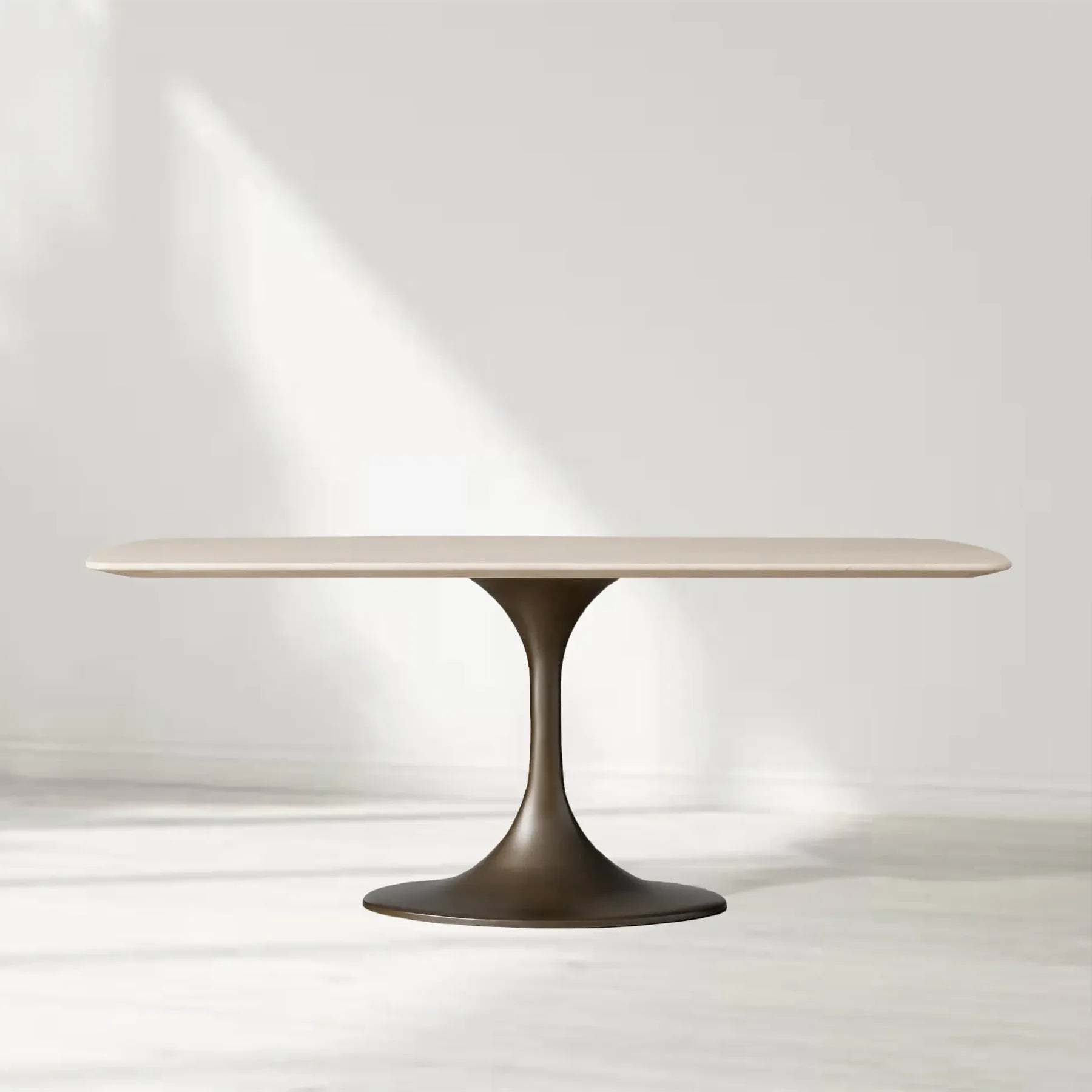 Santos Marble Top Tulip Base Dining Table-Fullstarlighting