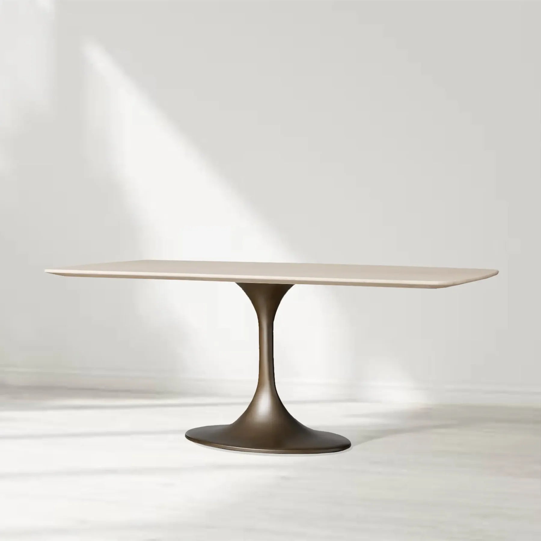 Santos Marble Top Tulip Base Dining Table-Fullstarlighting