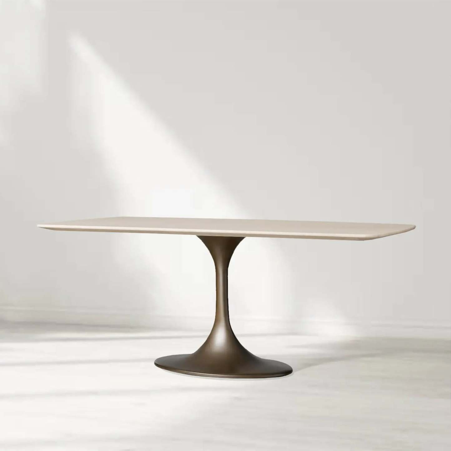 Santos Marble Top Tulip Base Dining Table-Fullstarlighting