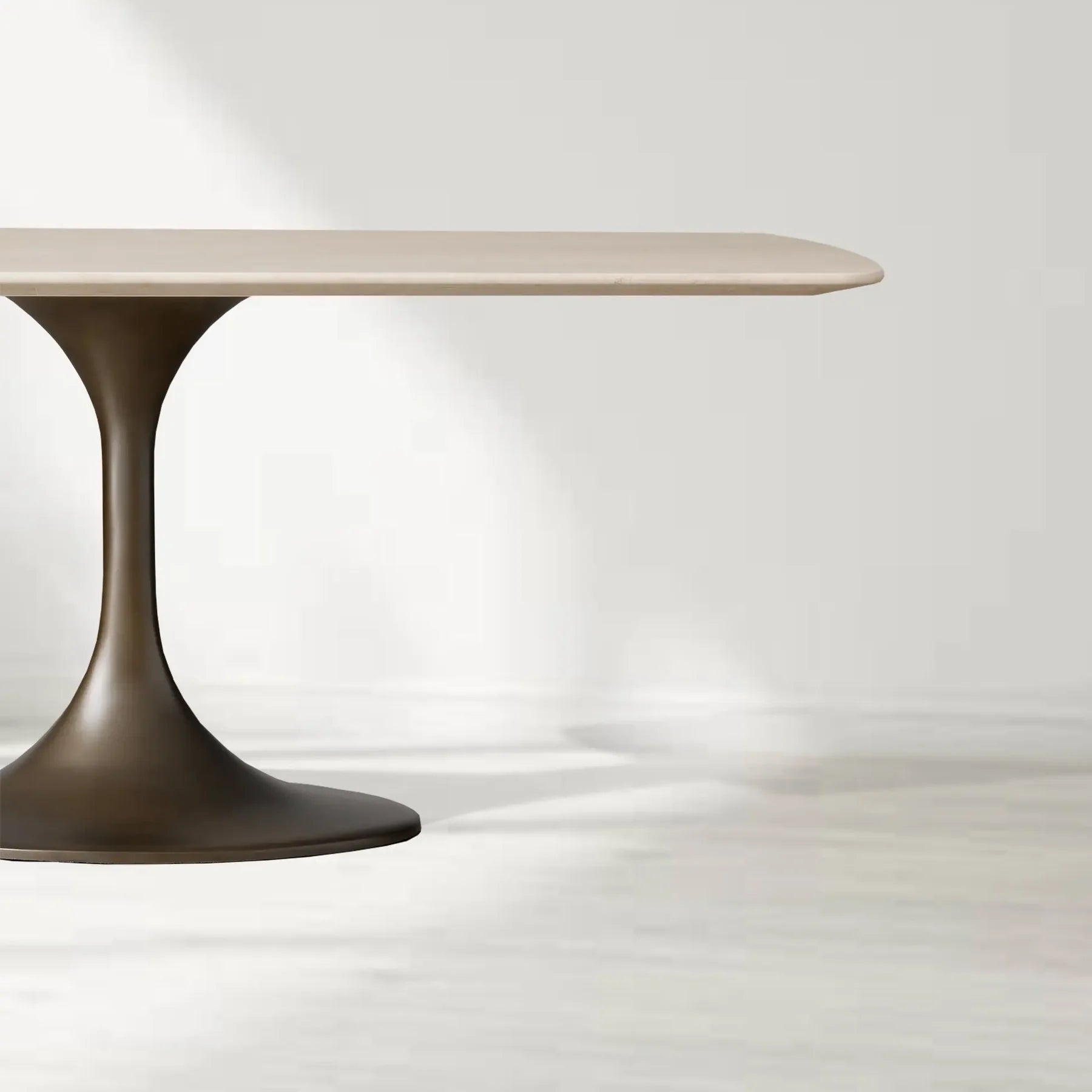 Santos Marble Top Tulip Base Dining Table-Fullstarlighting