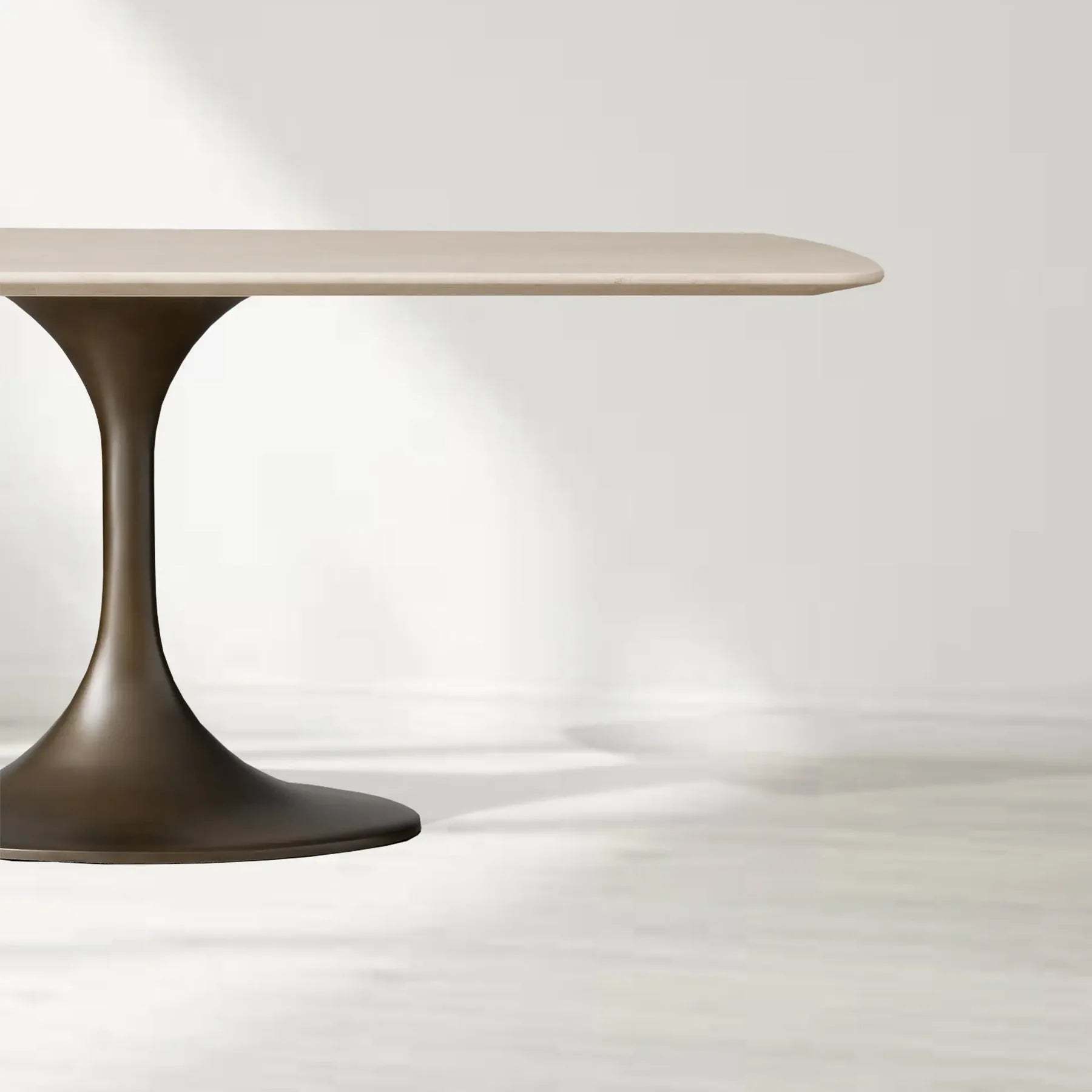 Santos Marble Top Tulip Base Dining Table-Fullstarlighting