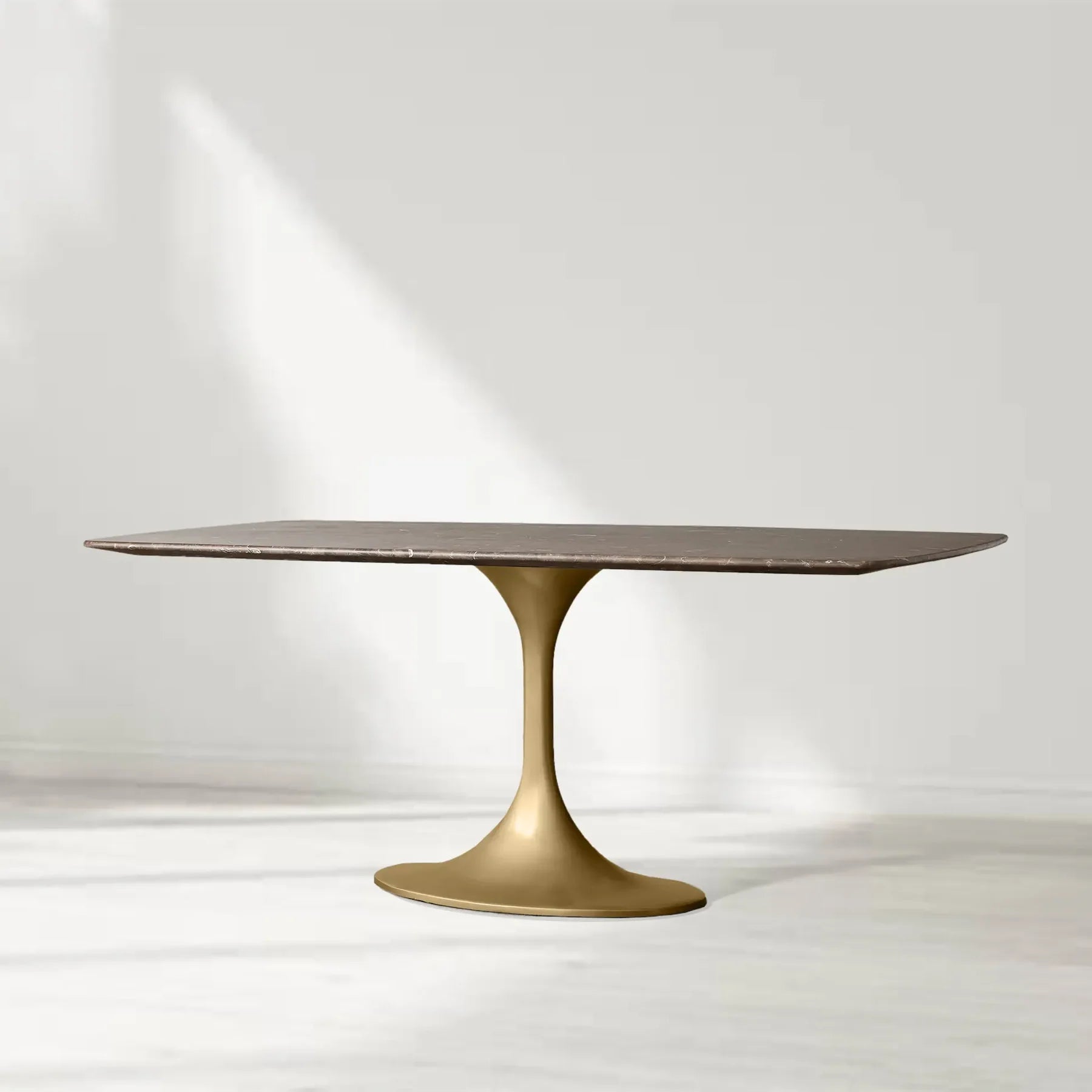 Santos Marble Top Tulip Base Dining Table-Fullstarlighting