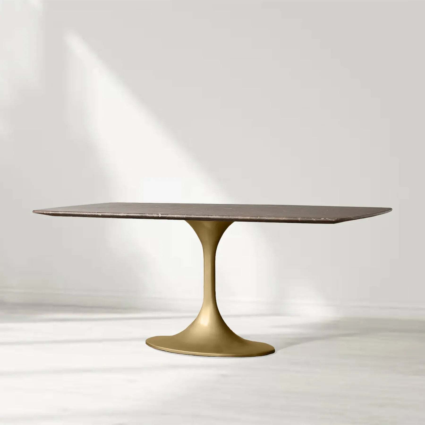 Santos Marble Top Tulip Base Dining Table-Fullstarlighting