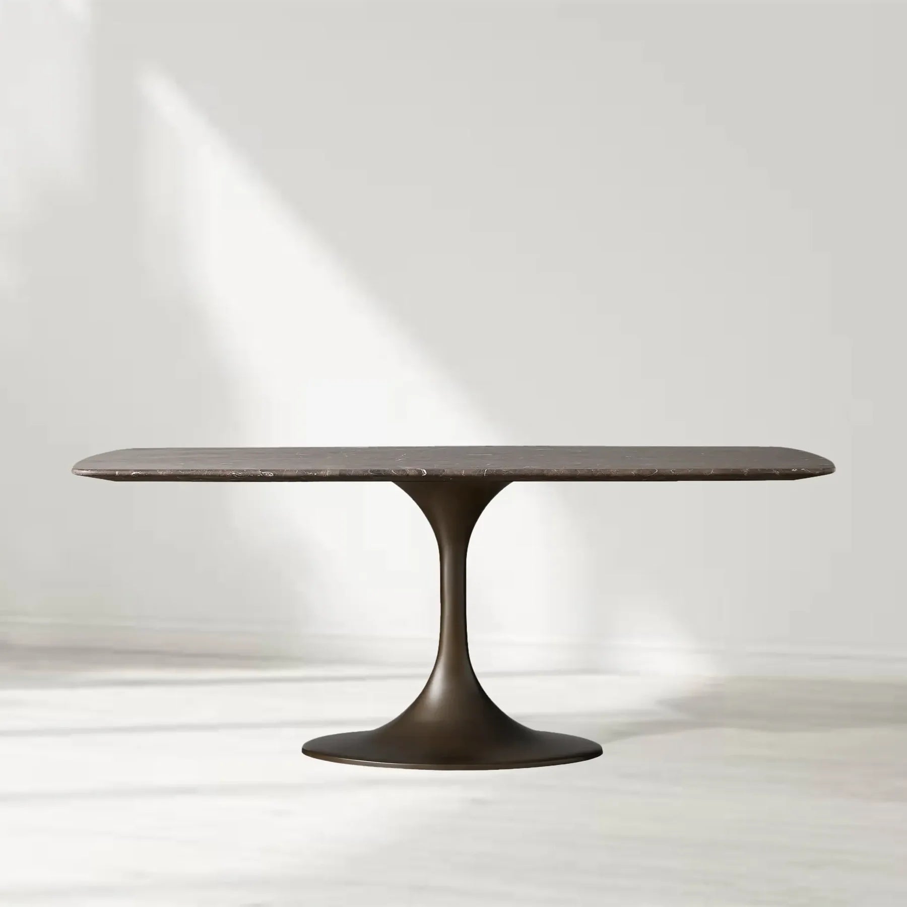 Santos Marble Top Tulip Base Dining Table-Fullstarlighting