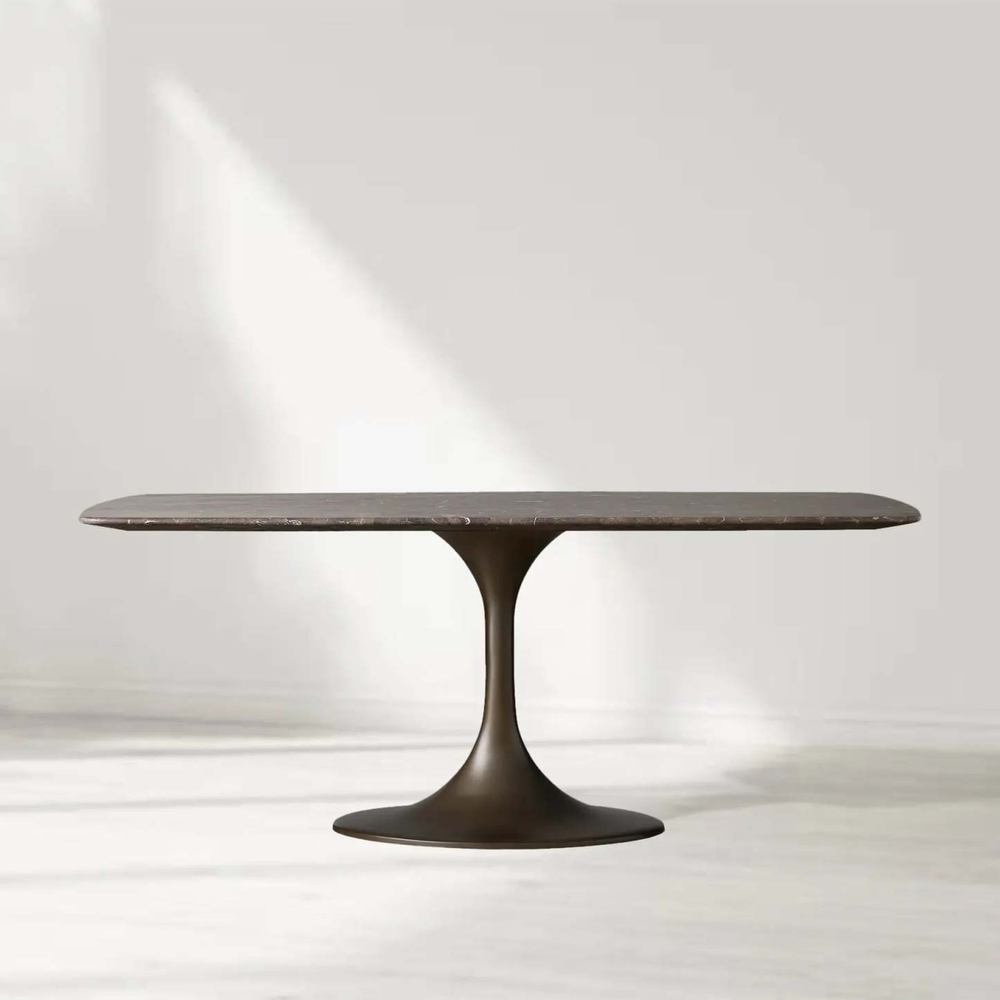 Santos Marble Top Tulip Base Dining Table-Fullstarlighting