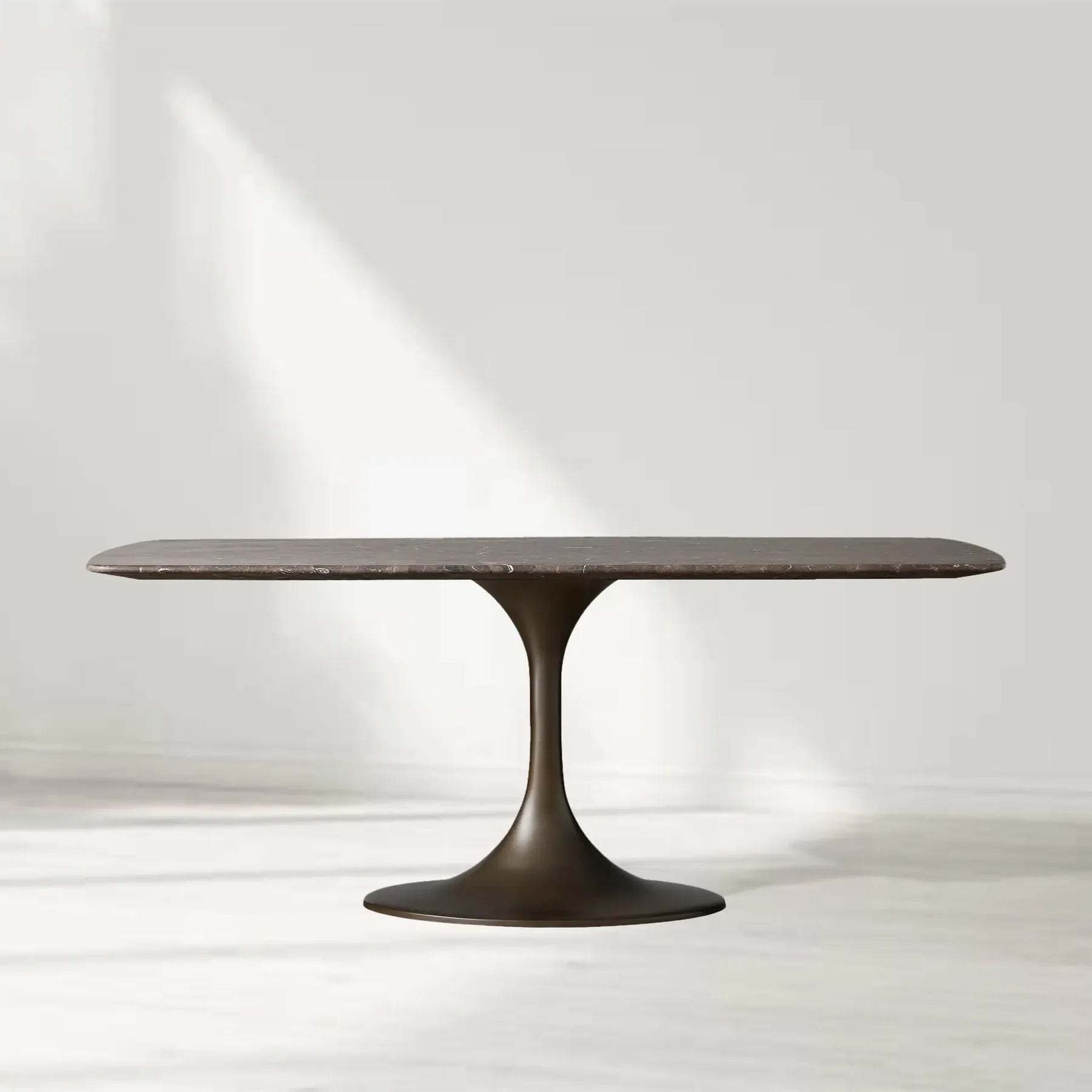 Santos Marble Top Tulip Base Dining Table-Fullstarlighting