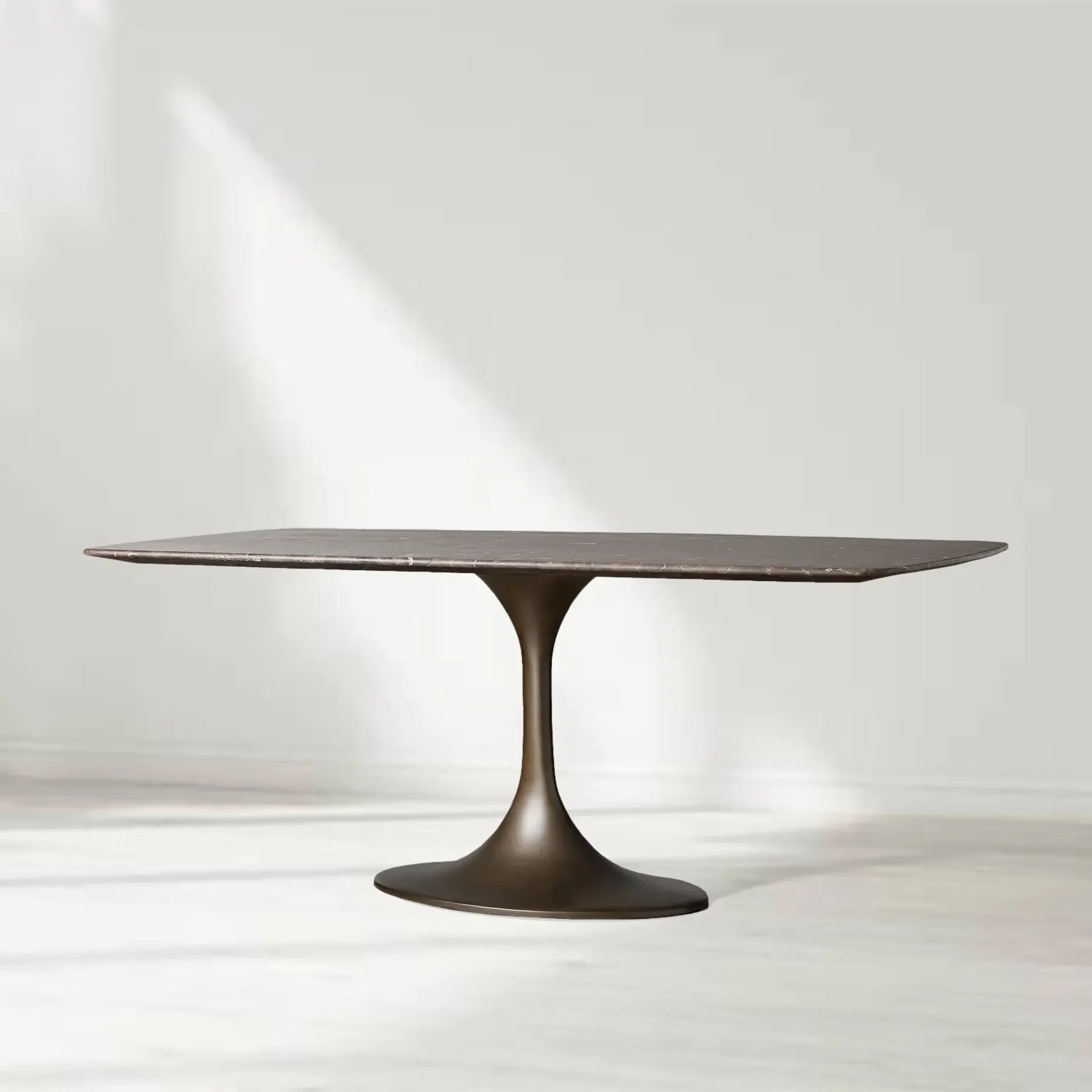 Santos Marble Top Tulip Base Dining Table-Fullstarlighting