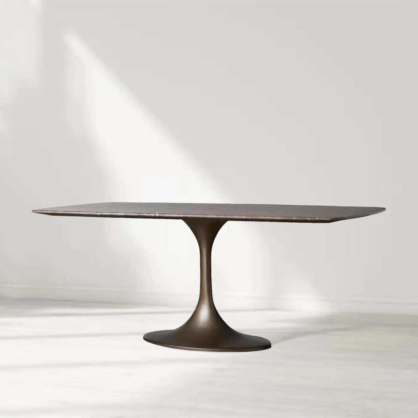 Santos Marble Top Tulip Base Dining Table-Fullstarlighting