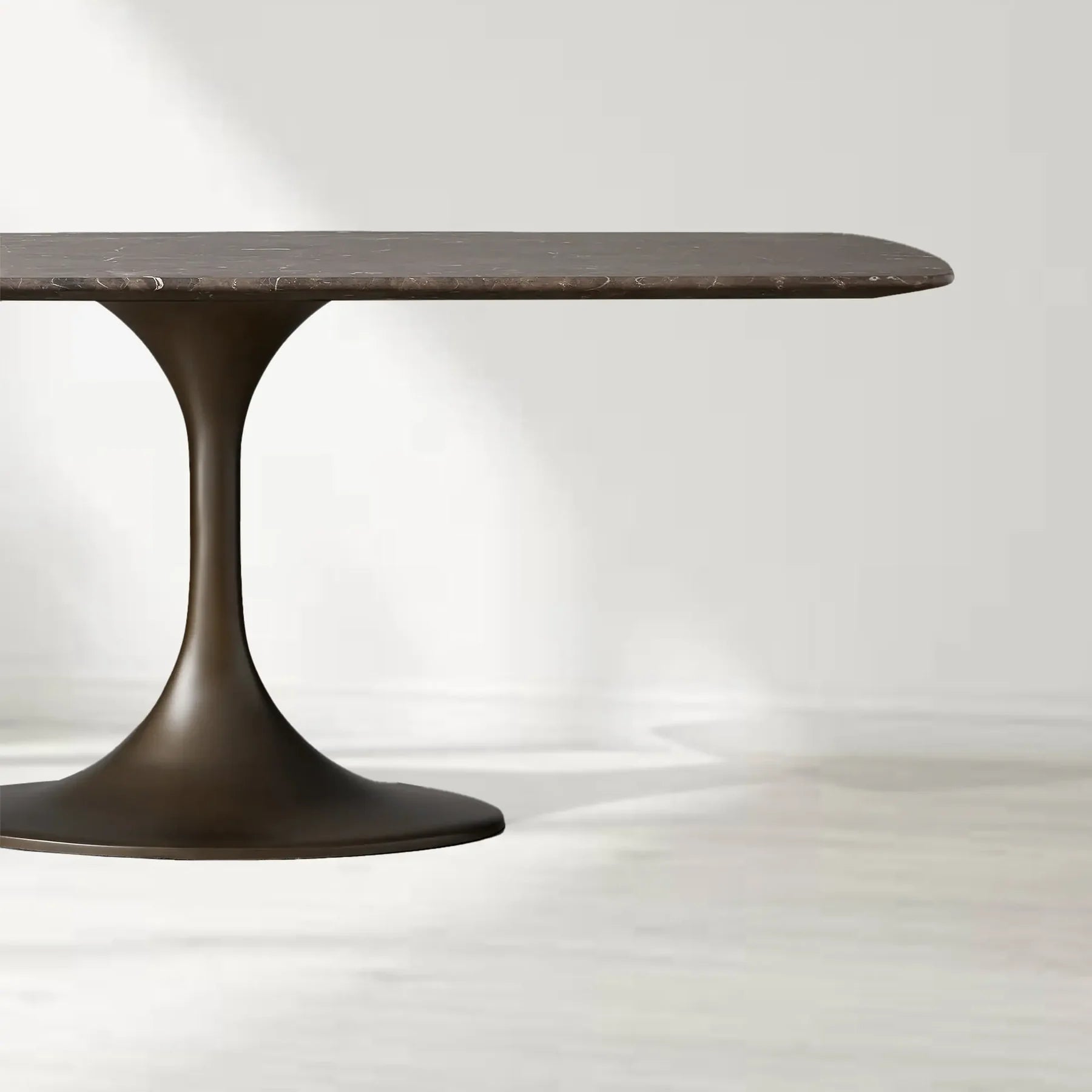 Santos Marble Top Tulip Base Dining Table-Fullstarlighting