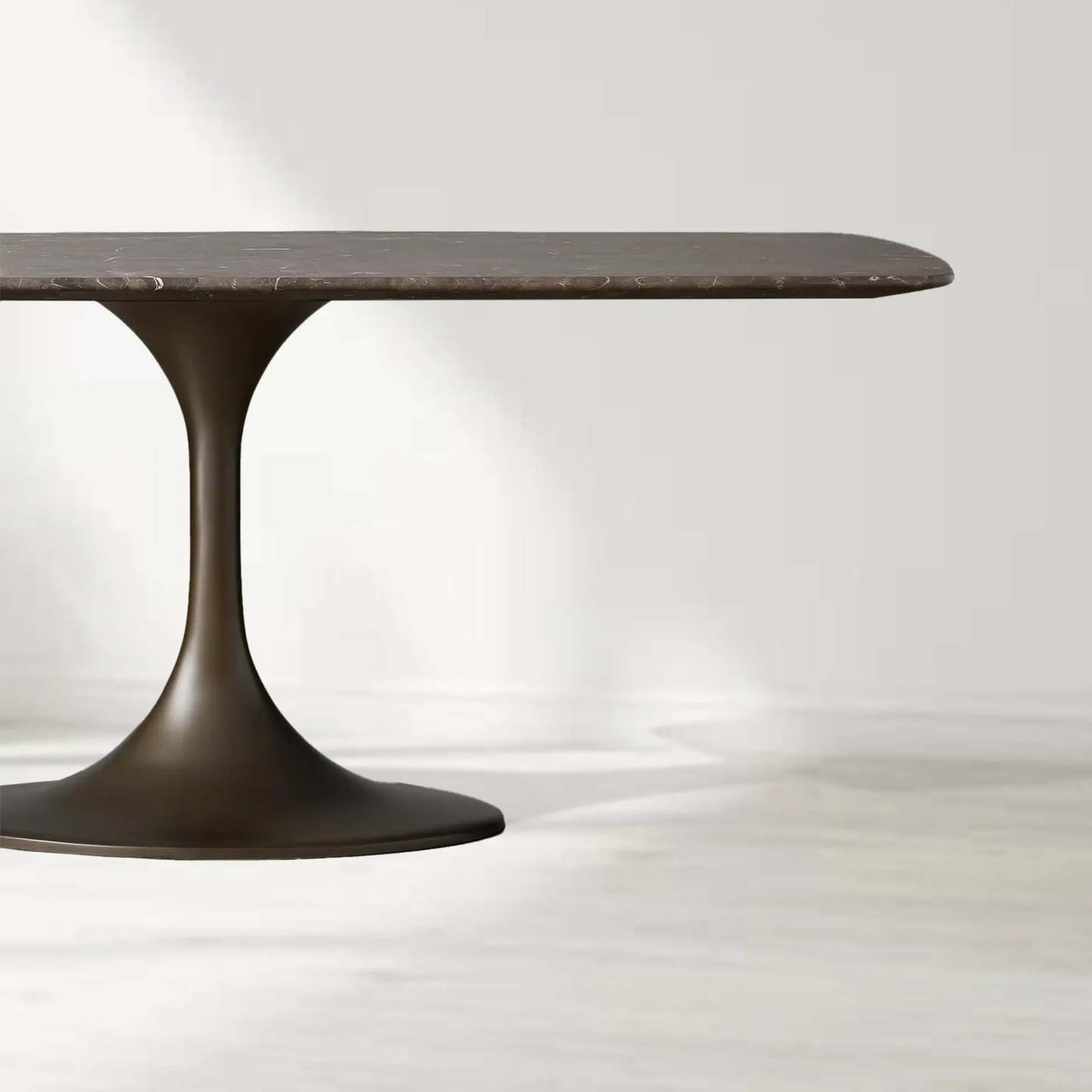 Santos Marble Top Tulip Base Dining Table-Fullstarlighting