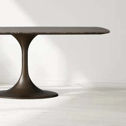 Santos Marble Top Tulip Base Dining Table-Fullstarlighting