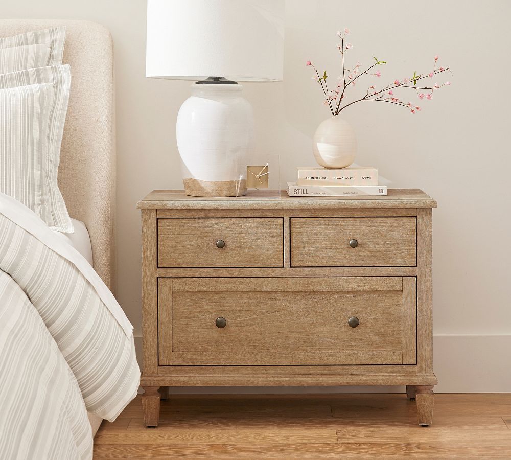 Sausalito 3-Drawer Nightstand 34"-Fullstarlighting