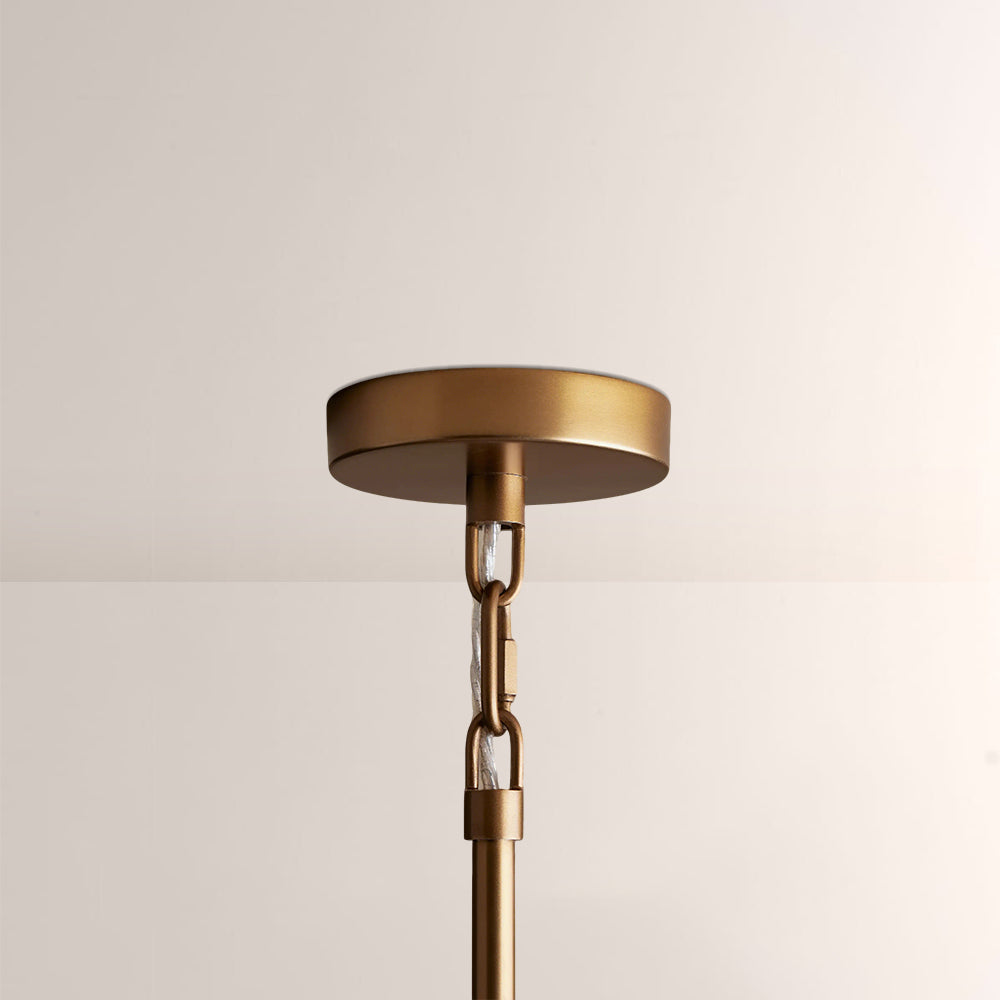 Saylor 6-Light Curved Arm Chandelier with Linen Shades-Fullstarlighting