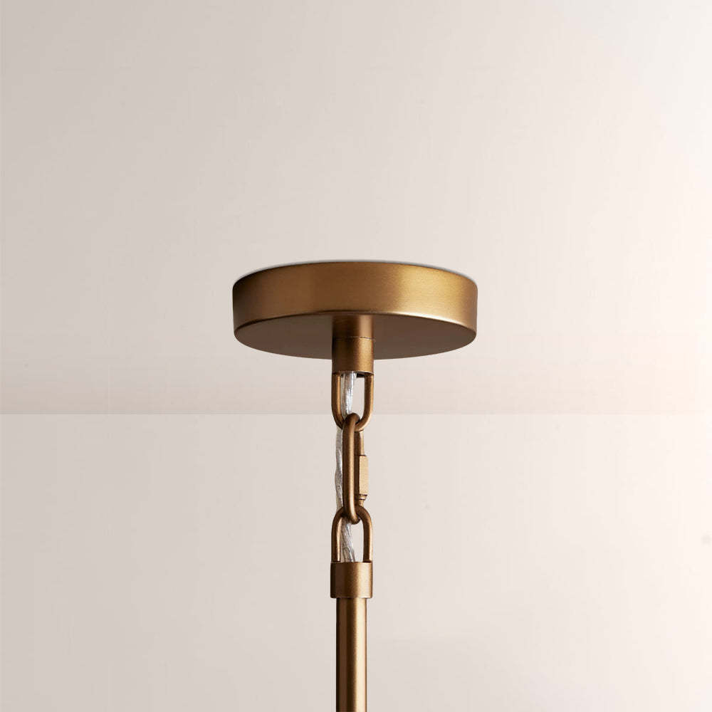 Saylor 6-Light Curved Arm Chandelier with Linen Shades-Fullstarlighting
