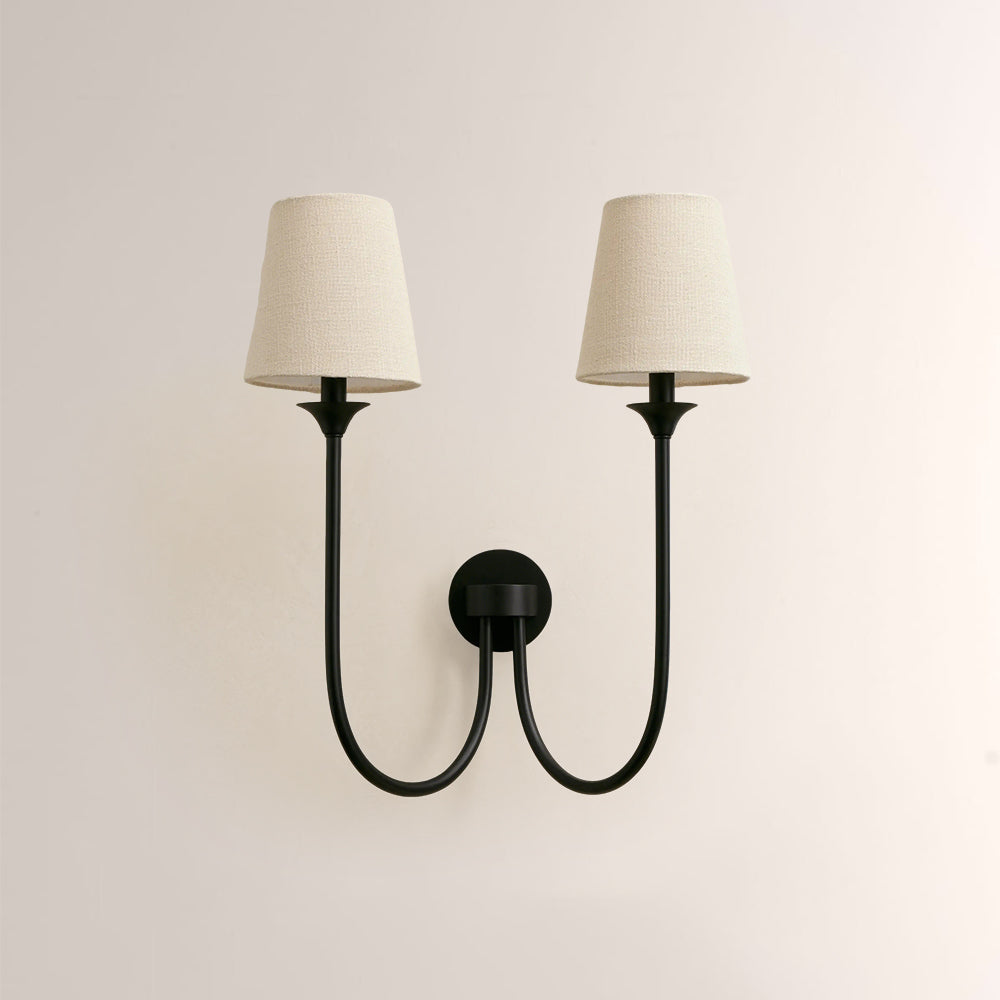 Saylor 2 Light Curved Arm Wall Sconce-Fullstarlighting