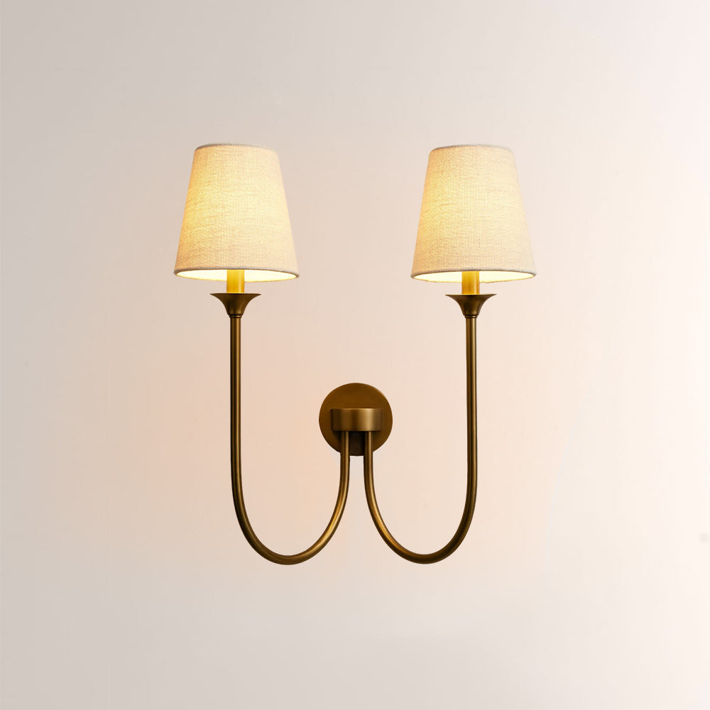 Saylor 2 Light Curved Arm Wall Sconce-Fullstarlighting