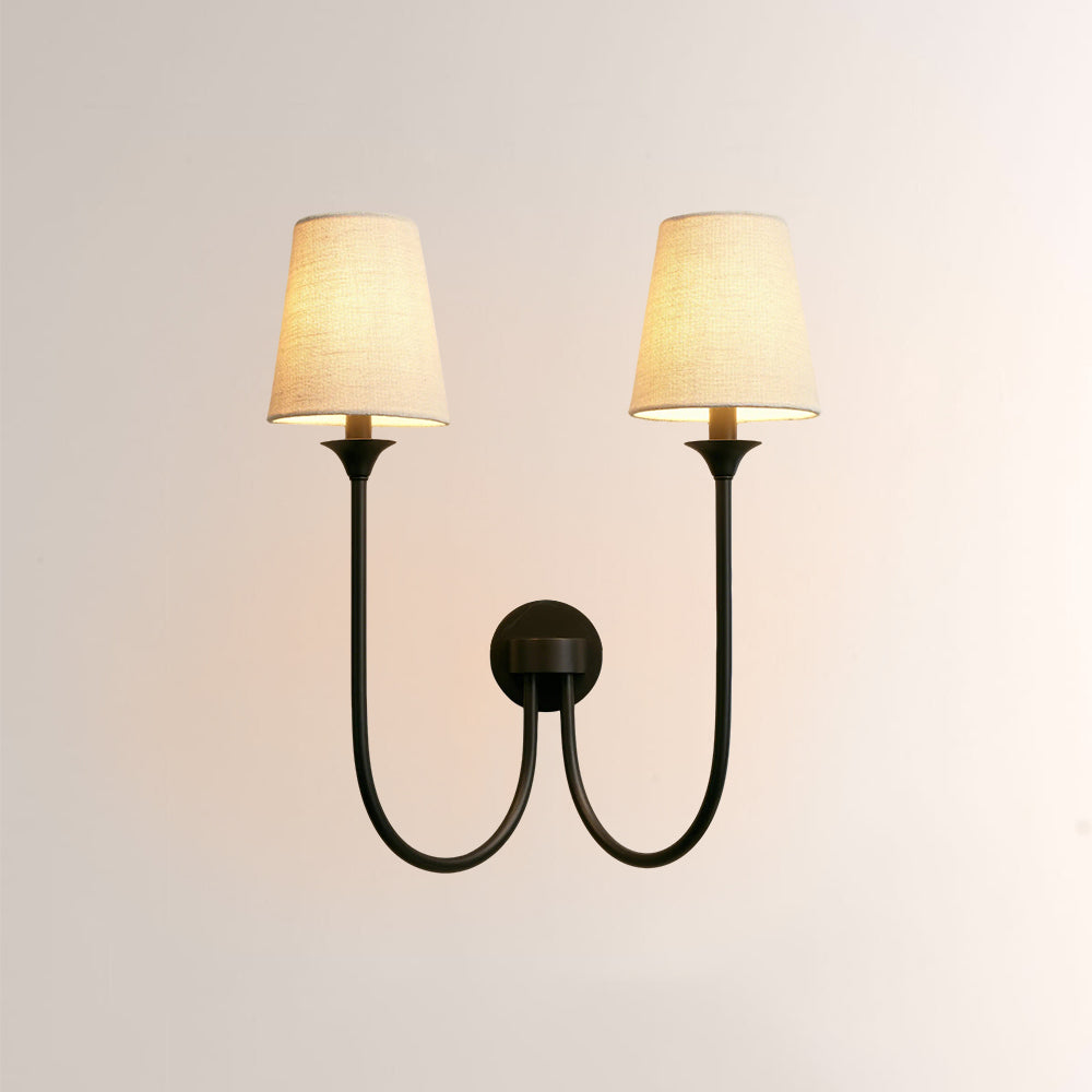 Saylor 2 Light Curved Arm Wall Sconce-Fullstarlighting