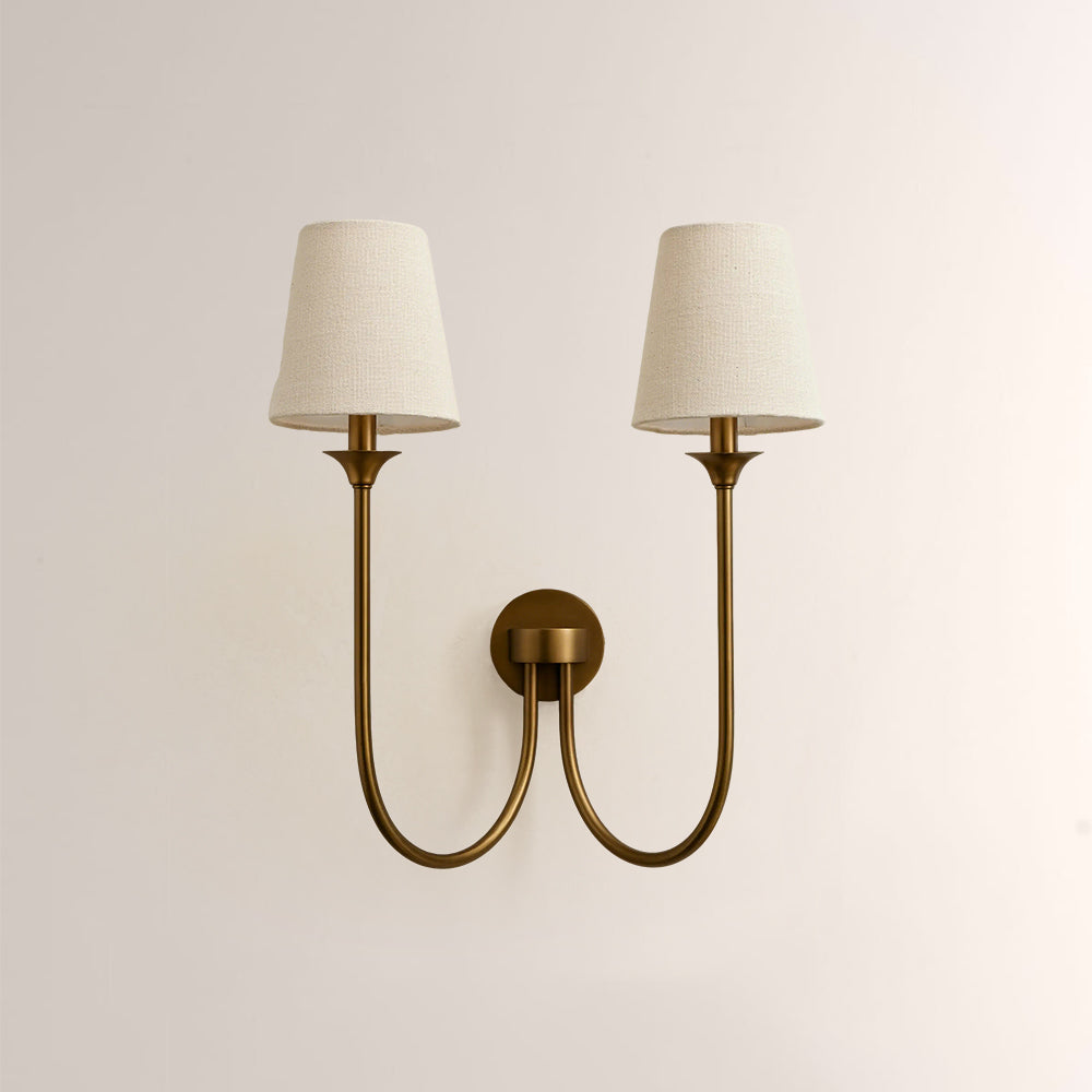 Saylor 2 Light Curved Arm Wall Sconce-Fullstarlighting