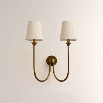 Saylor 2 Light Curved Arm Wall Sconce-Fullstarlighting
