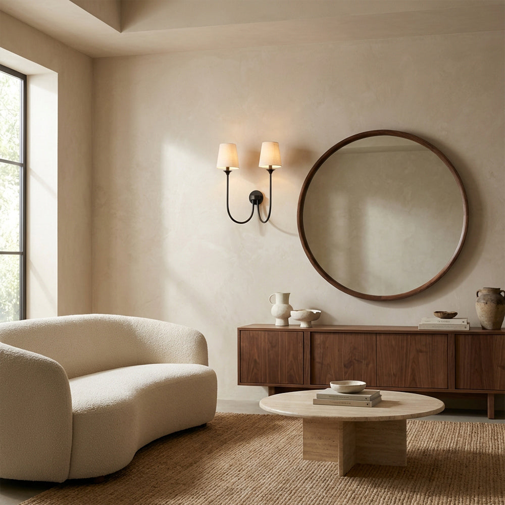 Saylor 2 Light Curved Arm Wall Sconce-Fullstarlighting