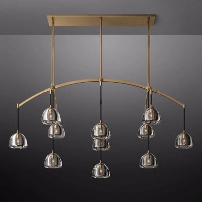 Hemisphere Linear Chandelier 72''-Fullstarlighting