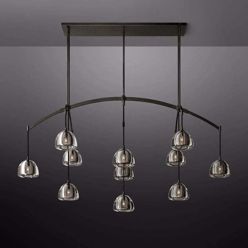 Hemisphere Linear Chandelier 72''-Fullstarlighting
