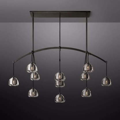 Hemisphere Linear Chandelier 72''-Fullstarlighting