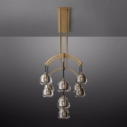 Hemisphere Linear Chandelier 72''-Fullstarlighting