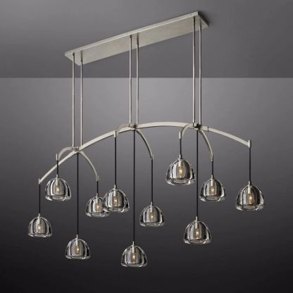 Hemisphere Linear Chandelier 72''-Fullstarlighting