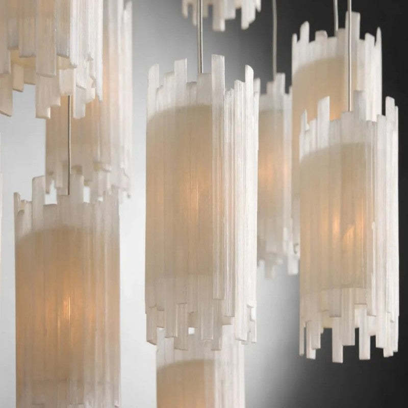 Setlla Alabaster Rectangular Chandelier-Fullstarlighting