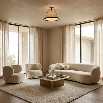 Sheirz Linen Flush Mount