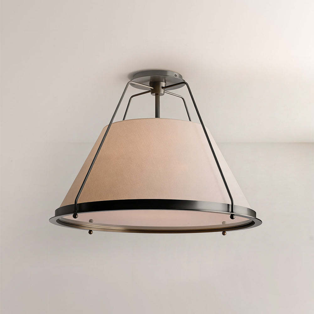 Sheirz Linen Flush Mount