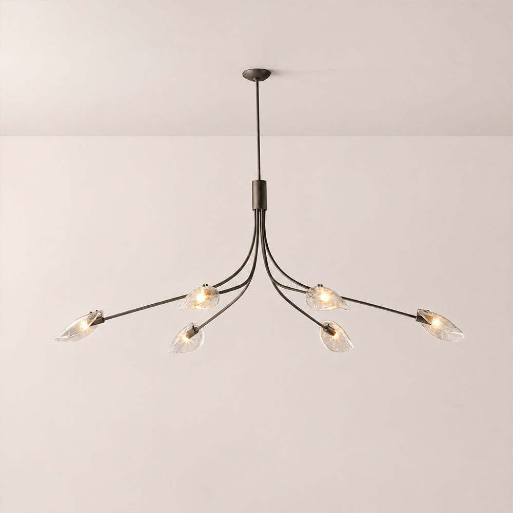 Shesara Clear Glass Linear Chandelier