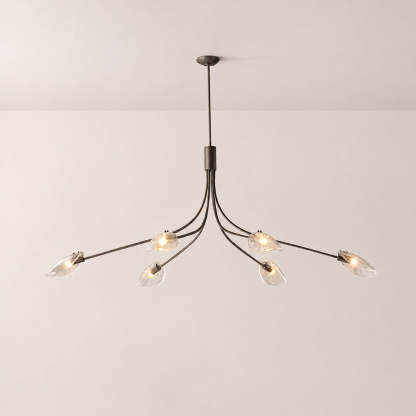 Shesara Clear Glass Linear Chandelier