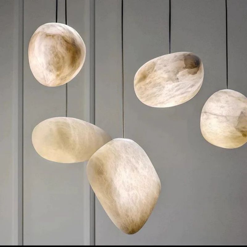 Alabaster Natural Stone Pendant-Fullstarlighting