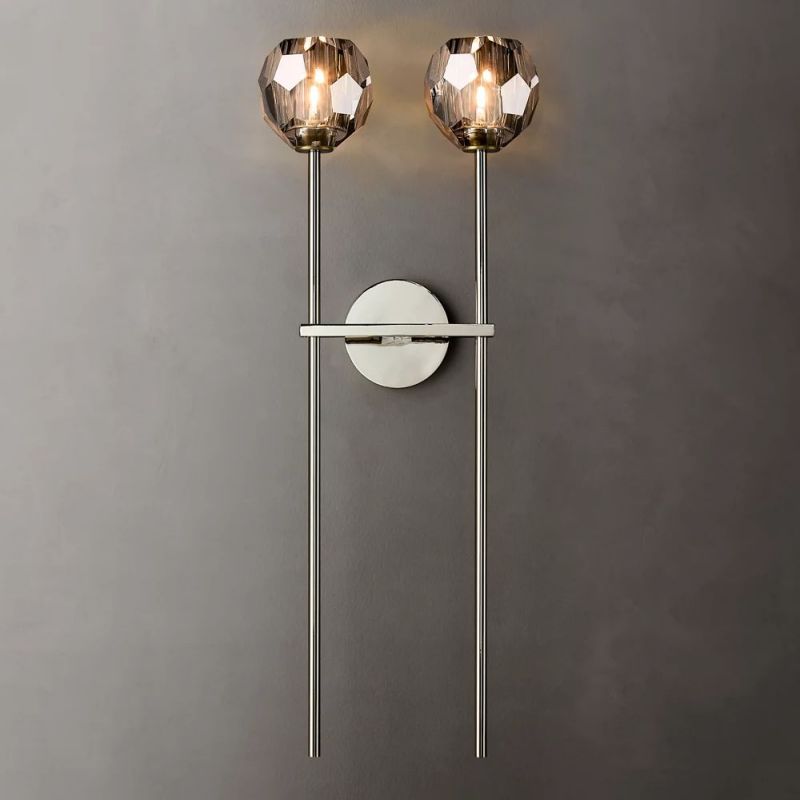Kelly Glass Double Grand Wall Sconce-Fullstarlighting